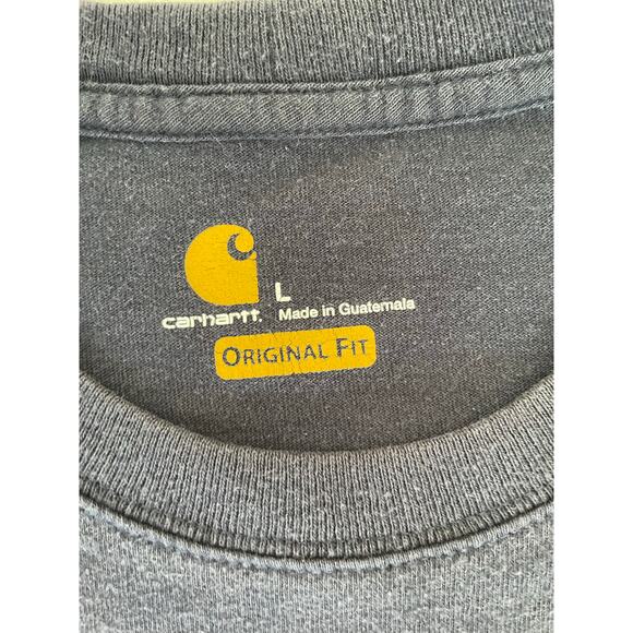 Carhartt Pocket T-Shirt L Black Original Fit Workwear - Picture 9 of 9